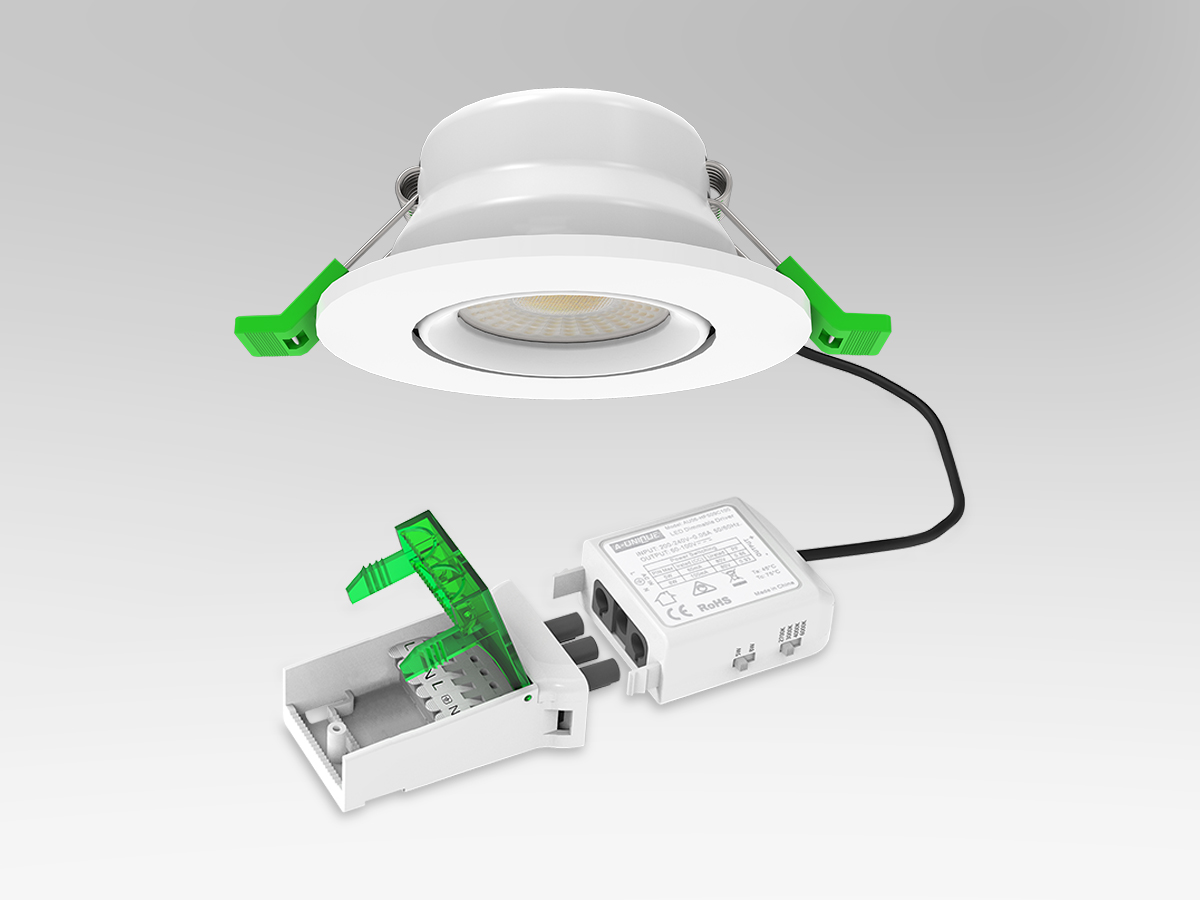 AU35 F/G Fire Rated LED Downlight 2 Power + 4 CCT, Fixed & Tiltable OneFitAll